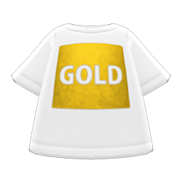 ゴールドプリントTシャツ