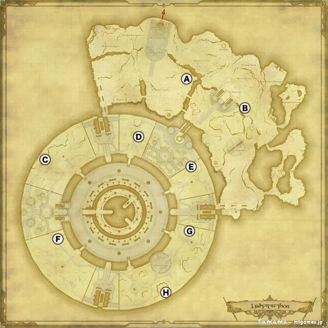 FF14 宝の地図 G14