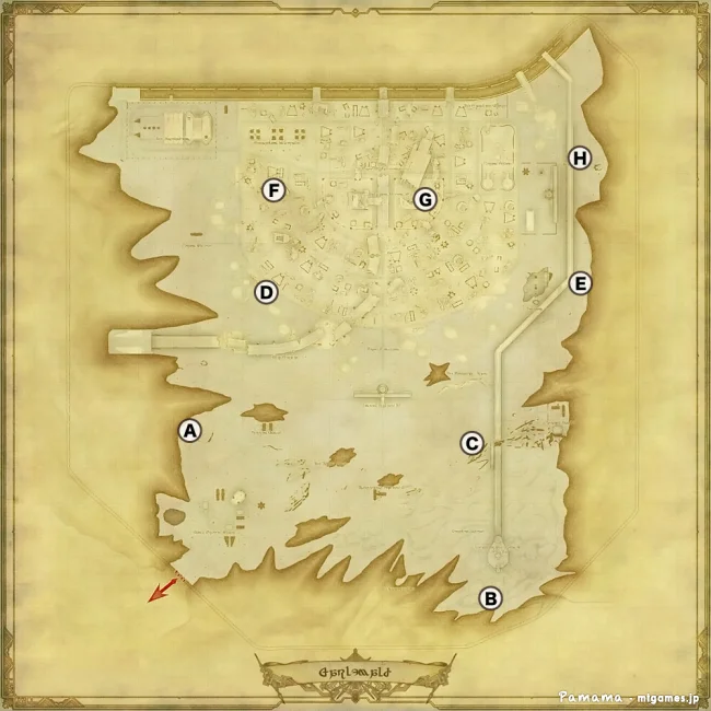 FF14 宝の地図 G14