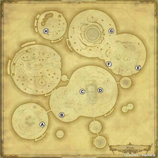 FF14 宝の地図 古ぼけた地図 G15