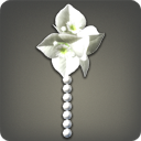 White Paperflower Earring