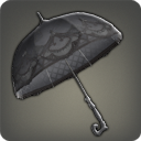 Black Embroidered Parasol