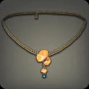 Orange Sweet Pea Necklace