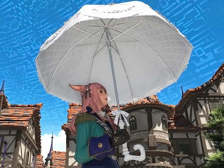 ホワイトレースパラソル - Image