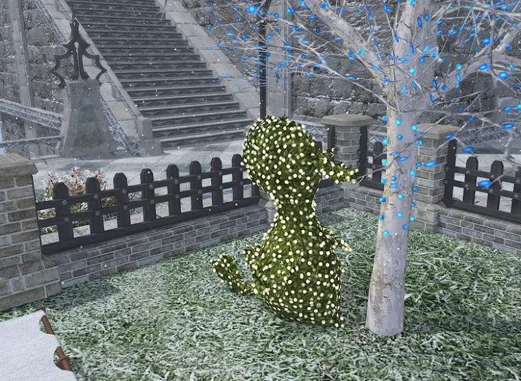 Illuminated Topiary Chocobo - Image